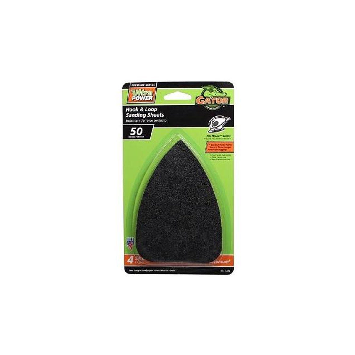 Gator 50-Grit Mouse Sandpaper 4-Pack)