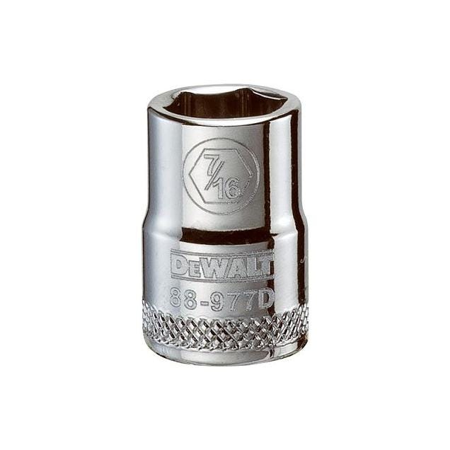 DeWalt 3/8 In. Drive 7/16 In. 6-Point Shallow Standard Socket