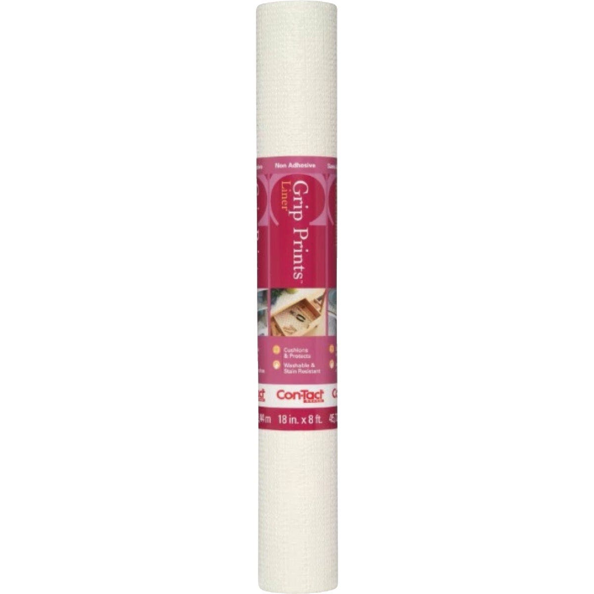 Con-Tact 18 In. x 8 Ft. White Grip Non-Adhesive Shelf Liner Con-Tact 18 In. x 8 Ft. White Grip Non-Adhesive Shelf Liner