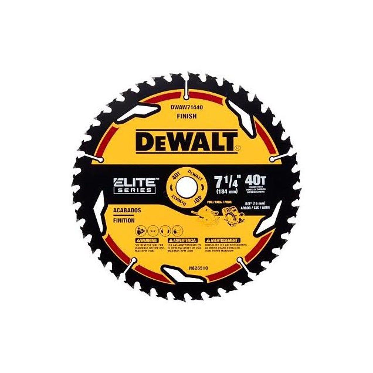 DeWalt 7-1/4 In. 40-Tooth Circular Saw Blade DeWalt 7-1/4 In. 40-Tooth Circular Saw Blade