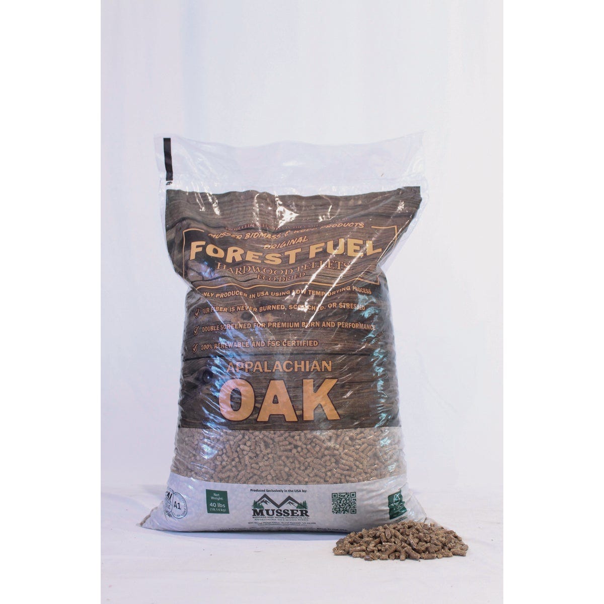 Musser Biomass & Wood Products 40 Lb. Original Forest Fuel Oak Pellets