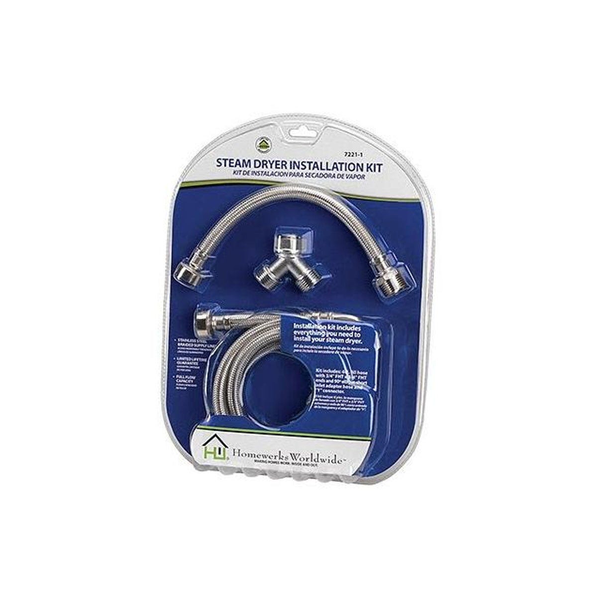Homewerks Worldwide Stainless Steel Steam Dryer Installation Kit Homewerks Worldwide Stainless Steel Steam Dryer Installation Kit