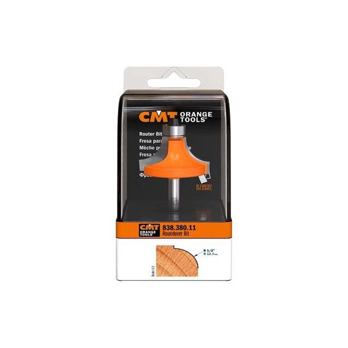 CMT Orange Tools 1/2 In. 1/4 In. Shank Roundover Router Bit - photo 2