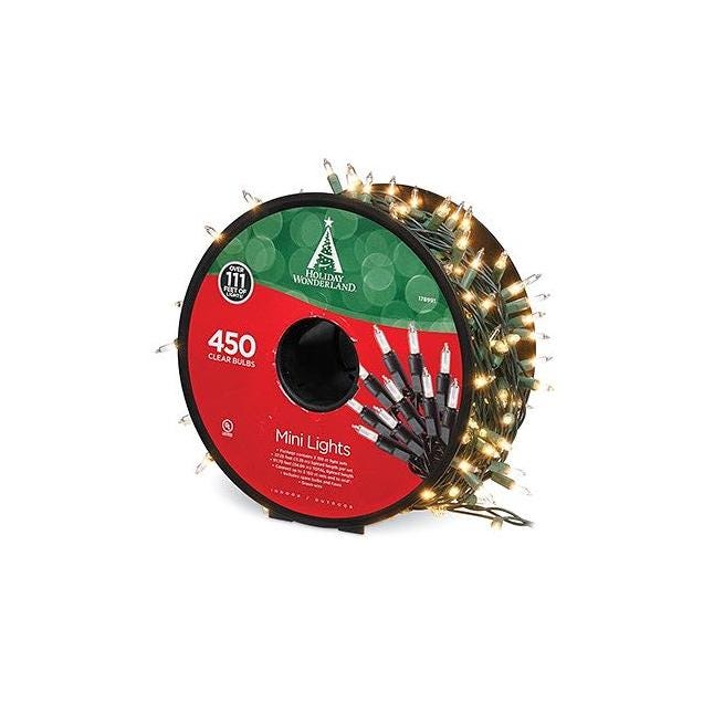 Holiday Wonderland Christmas Mini Light Set, Clear, 450-Ct. Reel Holiday Wonderland Christmas Mini Light Set, Clear, 450-Ct. Reel