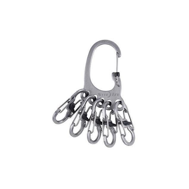 Nite Ize Stainless Steel BigFoot Locker 5 S-Biner MicroLocks Key Holder