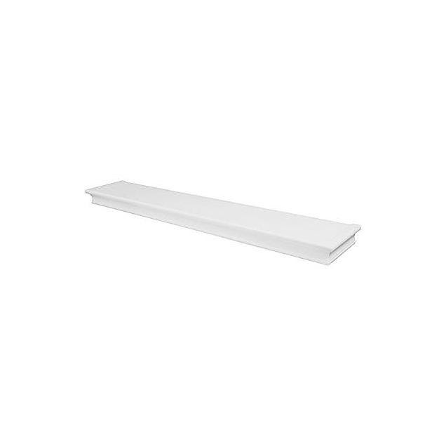 High & Mighty 36 In. White Beveled Design Floating Shelf