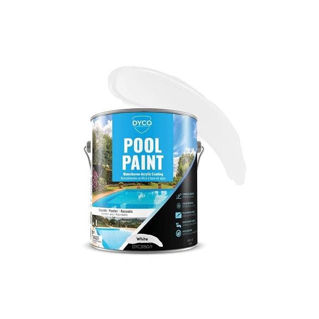Dyco 1 Gal. White Acrylic Swimming Pool Paint