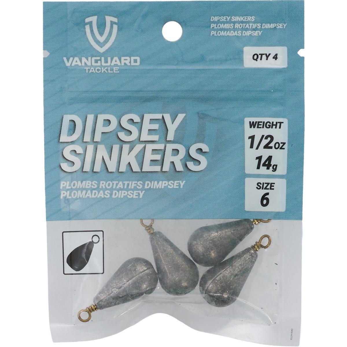 Vanguard 1/2 Oz. Bass Casting Sinker (3-Pack) - photo 2