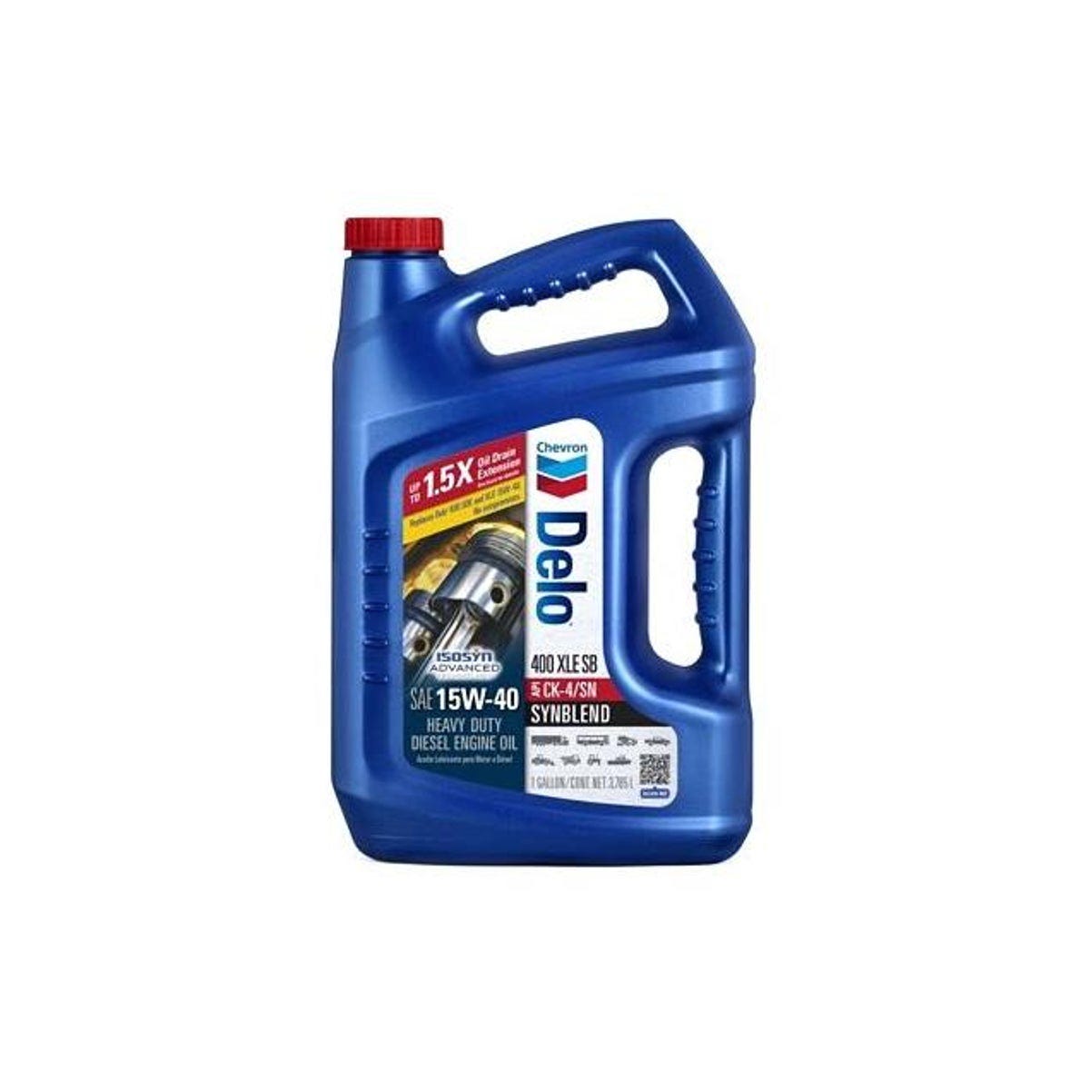 Chevron Delo 1-Gal. 400 SAE 15W-40 XLE Synthetic Blend Diesel Oil