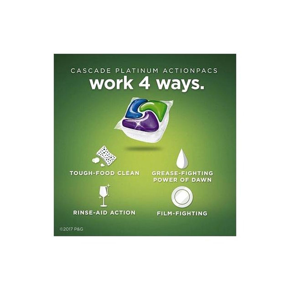 Cascade Platinum ActionPacs Fresh Scent Dishwasher Detergent Pods (34-Count) - photo 2 Cascade Platinum ActionPacs Fresh Scent Dishwasher Detergent Pods (34-Count) - photo 2