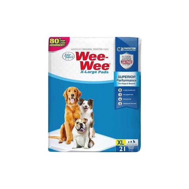 Four Paws 21-Ct. X-Large Wee-Wee Superior Performance Dog Pee Pads