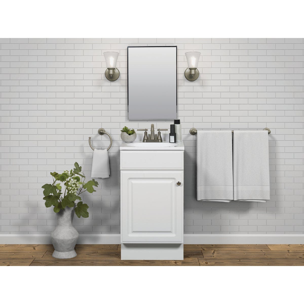 Zenith Zenna Home White 18 In. W x 35 In. H x 16 In. D Vanity with White Cultured Marble Top - photo 3 Zenith Zenna Home White 18 In. W x 35 In. H x 16 In. D Vanity with White Cultured Marble Top - photo 3