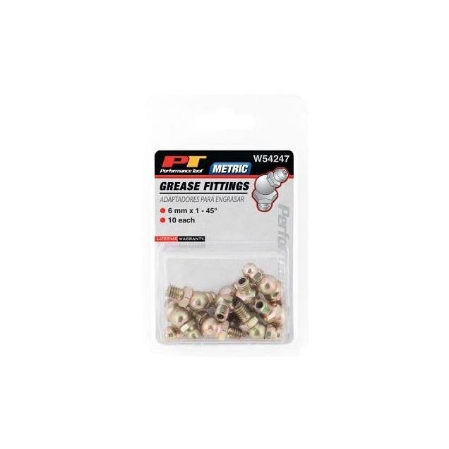 Performance Tool 45-Degree 6mm x 1 Grease Fitting (10-Pack) - photo 2 Performance Tool 45-Degree 6mm x 1 Grease Fitting (10-Pack) - photo 2