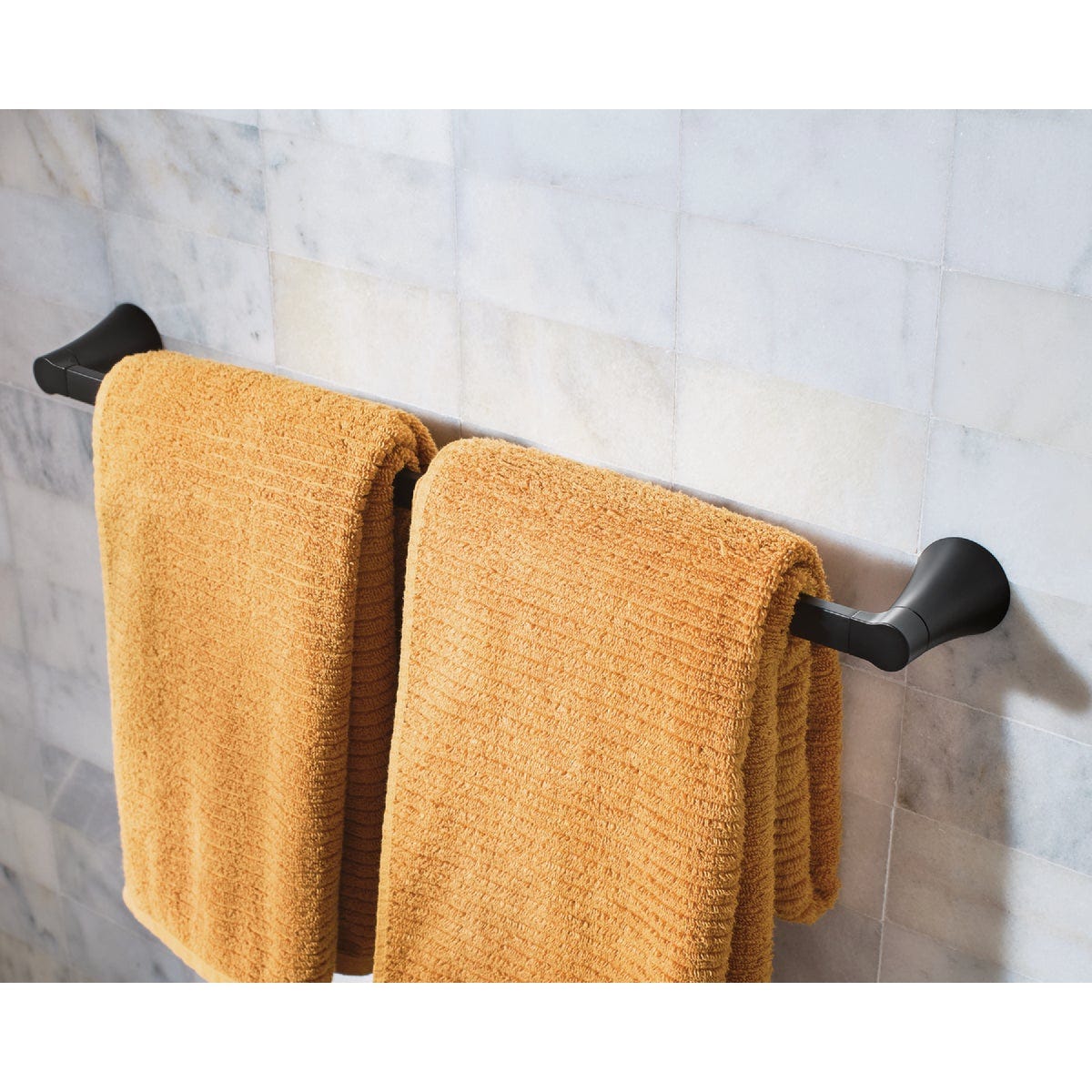 Moen Mikah 24 In. Matte Black Towel Bar - photo 2