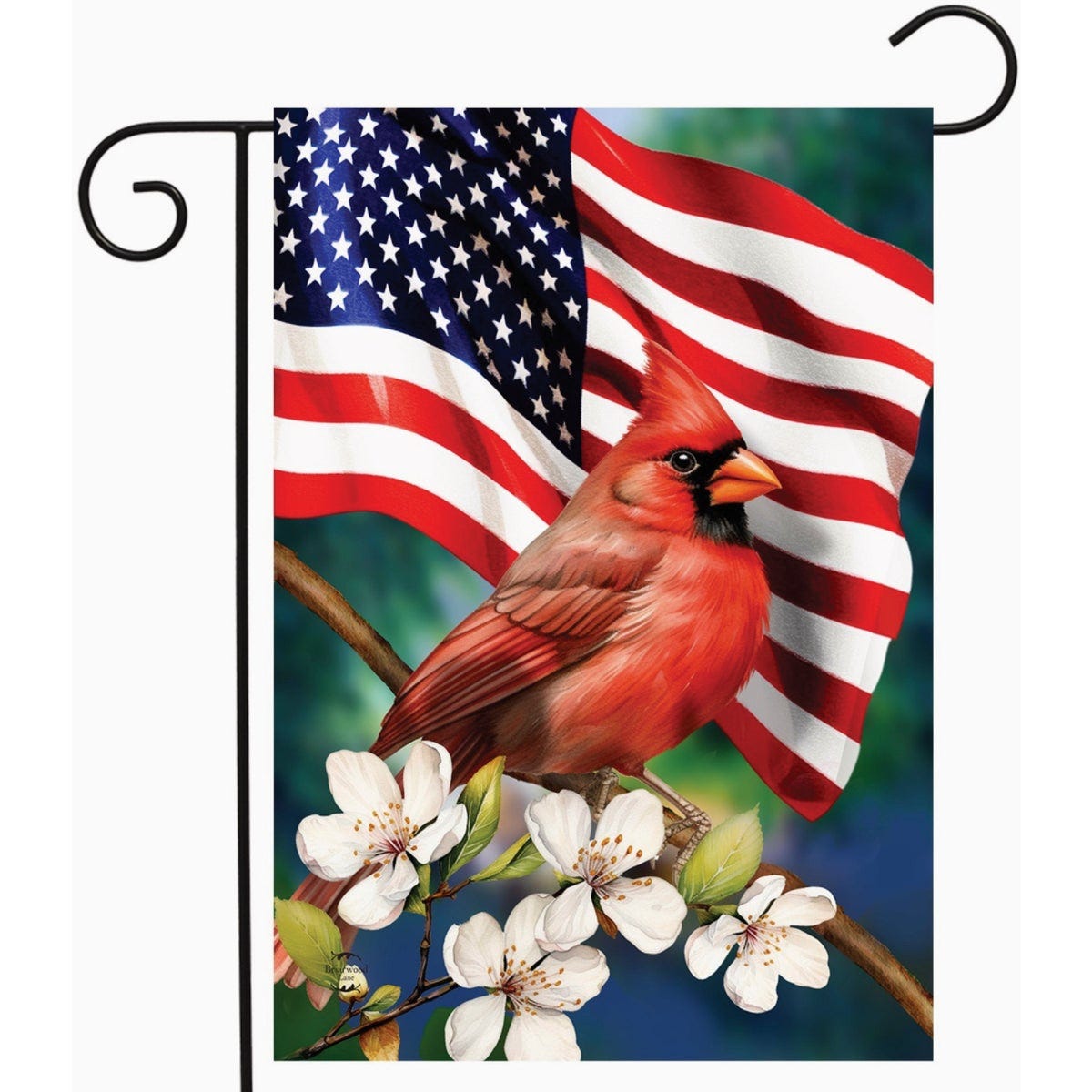 Briarwood Lane 18 In. x 12.5 In. American Floral Cardinal Garden Flag Briarwood Lane 18 In. x 12.5 In. American Floral Cardinal Garden Flag