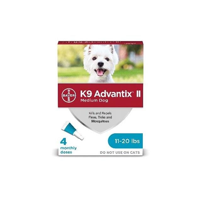 K9 Advantix II Flea and Tick Prevention & Treatment for Dogs 11-20 Lb. (4 Doses) K9 Advantix II Flea and Tick Prevention & Treatment for Dogs 11-20 Lb. (4 Doses)