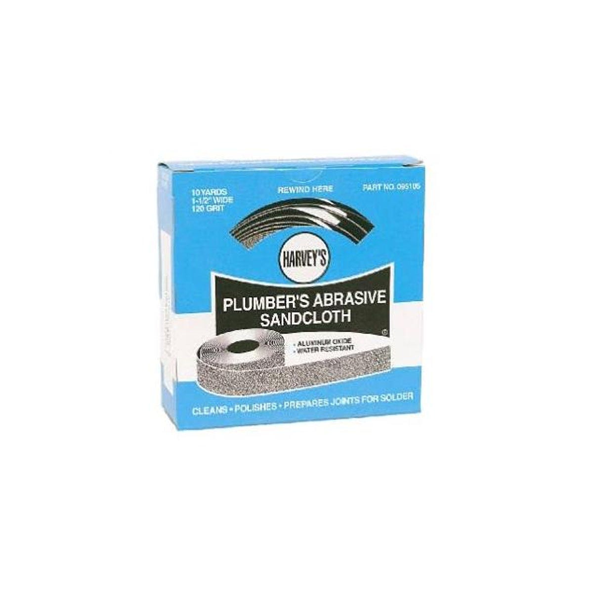 Harvey's 1-1/2 In. x 10 Yd. 120-Grit Plumber's Abrasive Sandcloth