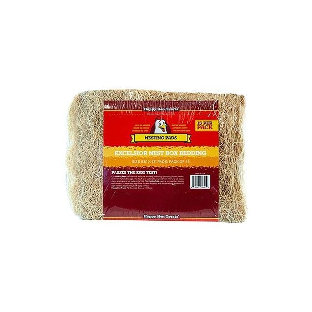Happy Hen Treats 9.5 In. x 12 In. 15-Pack Excelsior Poultry Pads Happy Hen Treats 9.5 In. x 12 In. 15-Pack Excelsior Poultry Pads