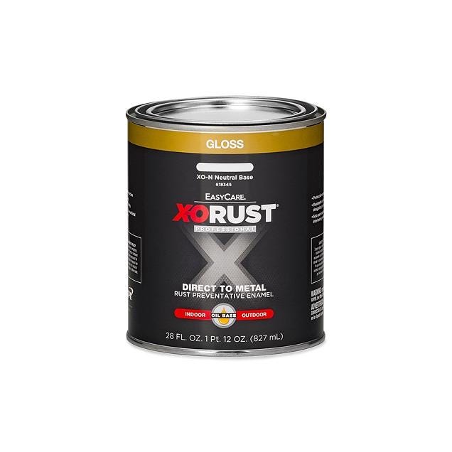 EasyCare X-O Rust 1 Qt. Interior/Exterior Oil-Base Neutral Base Premium Anti-Rust Enamel