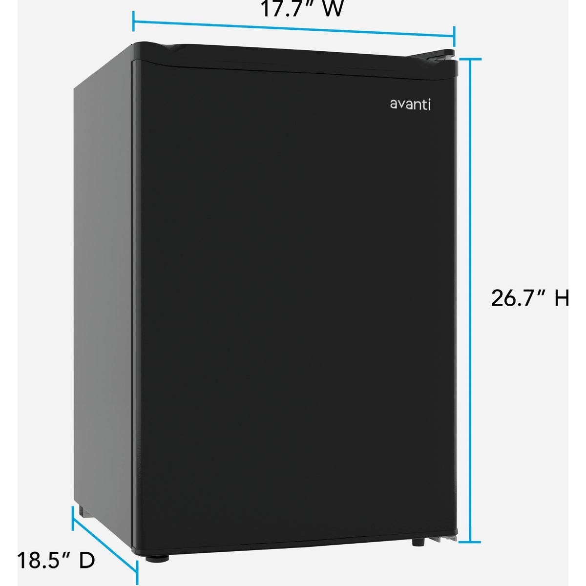 Avanti 2.5 Cu. Ft. Black Mid-Size Refrigerator - photo 2