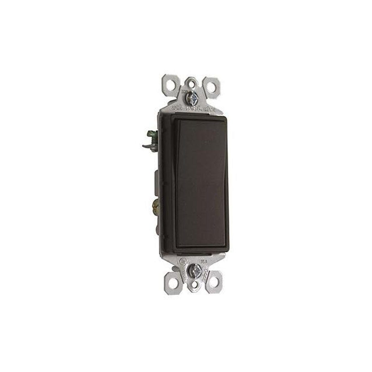 Legrand Pass & Seymour Dark Bronze 15A 120V 3-Way Decorator Rocker Switch Legrand Pass & Seymour Dark Bronze 15A 120V 3-Way Decorator Rocker Switch