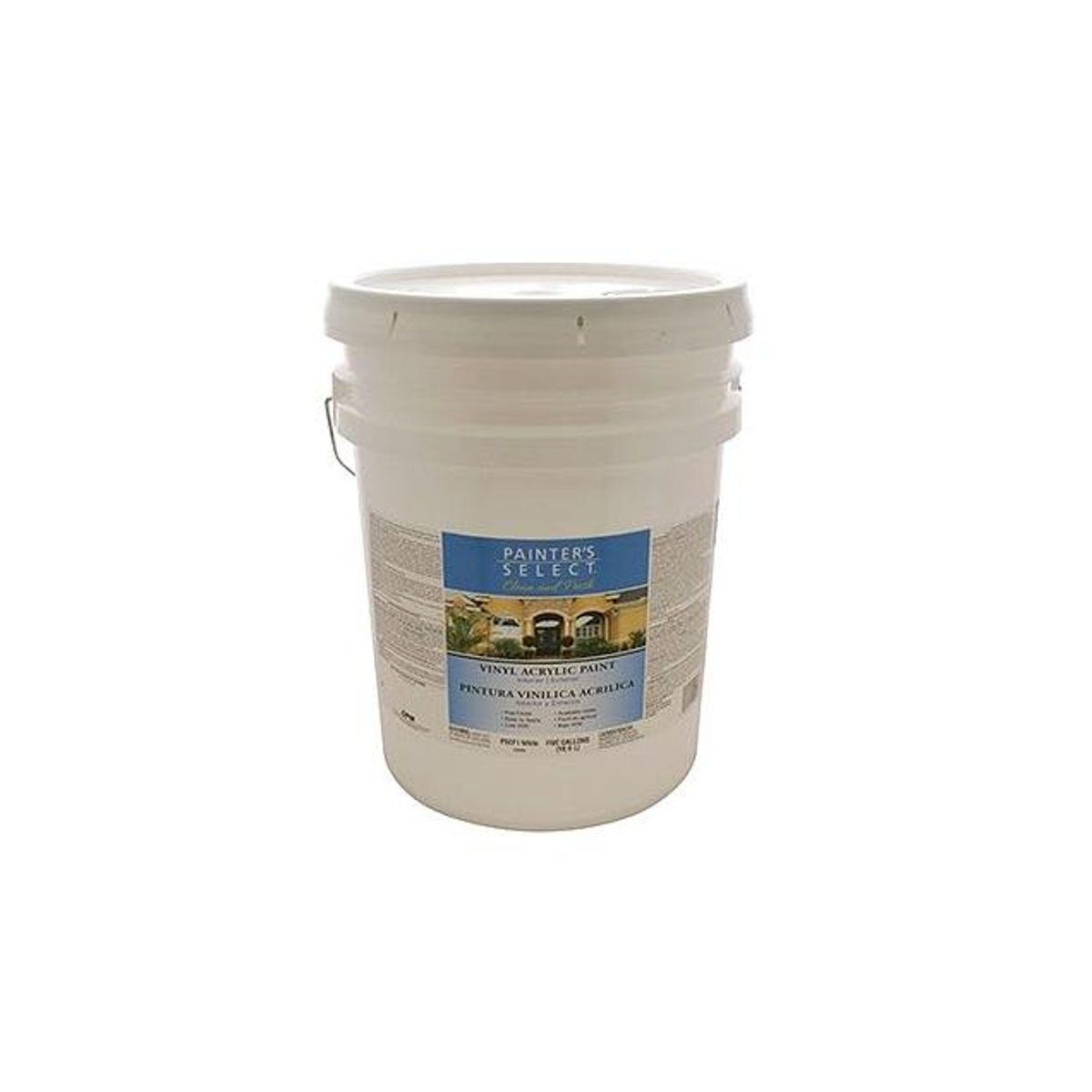Painter's Select Clean & Fresh Interior/Exterior Latex Paint, Maintenance Base Coat & Top Coat, White, 5 Gal.