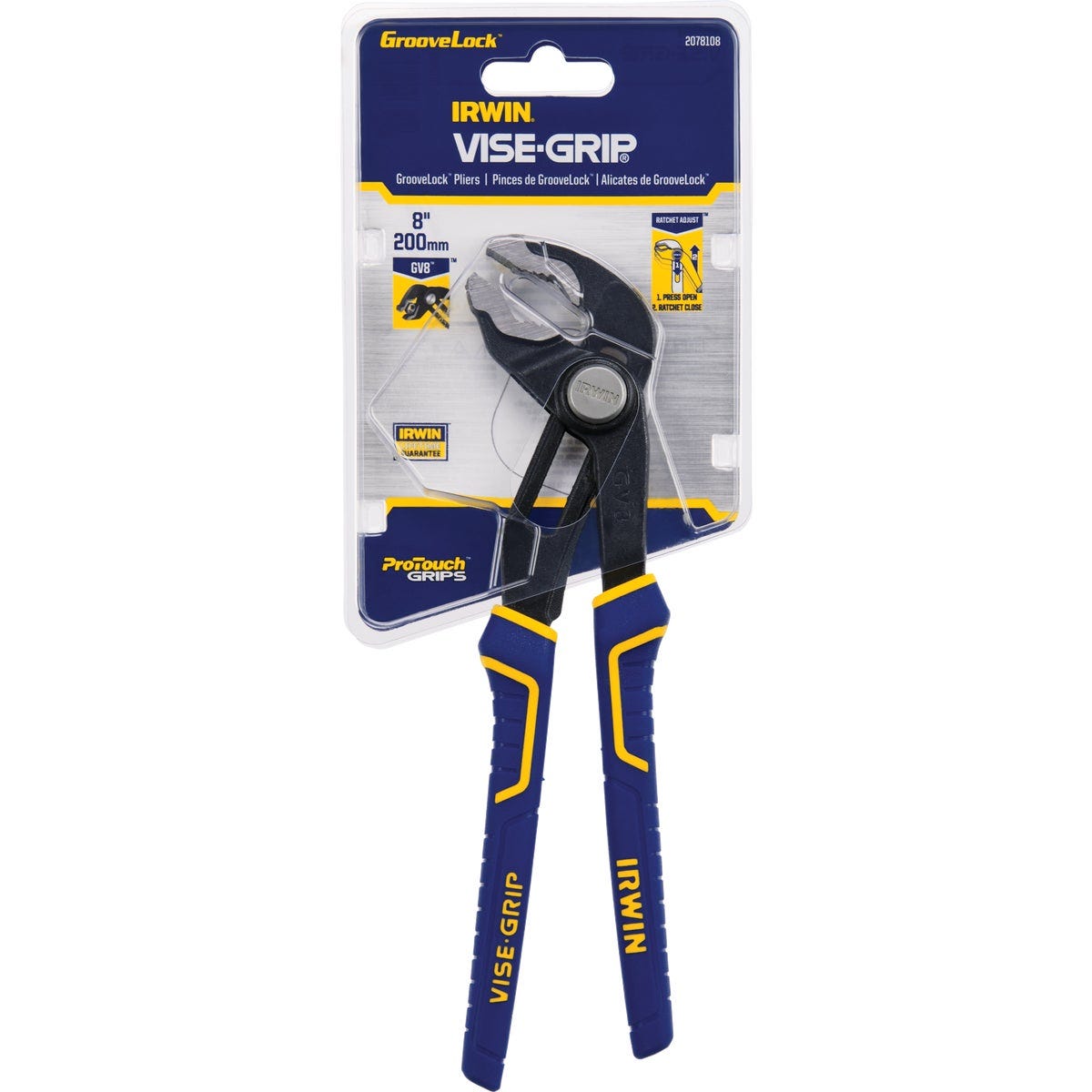 Irwin Vise-Grip 8 In. V-Jaw GrooveLock Groove Joint Pliers - photo 2 Irwin Vise-Grip 8 In. V-Jaw GrooveLock Groove Joint Pliers - photo 2