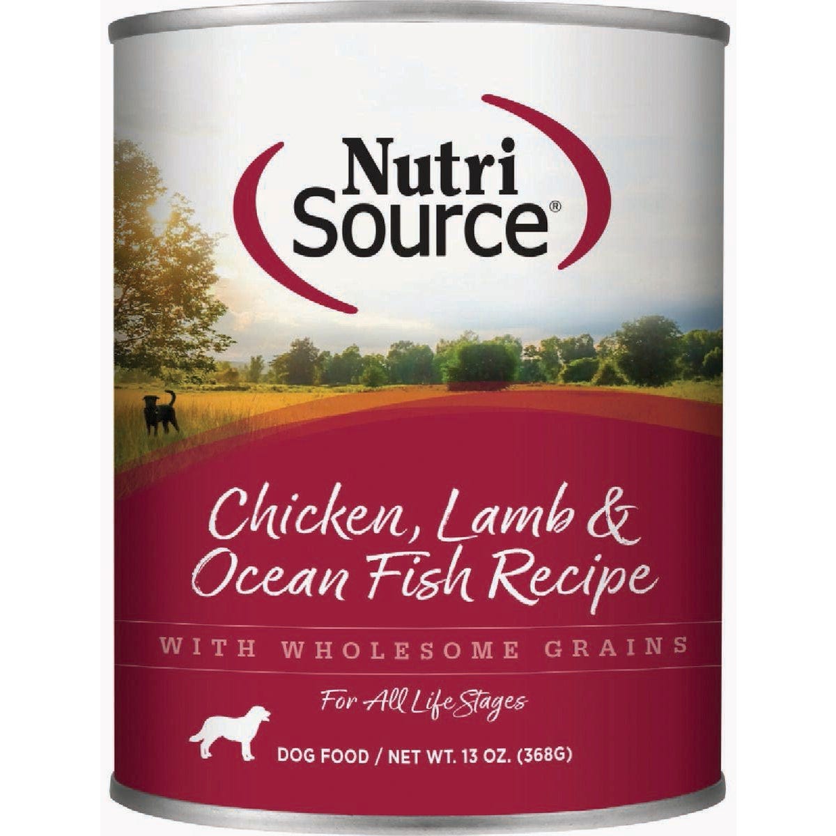 NutriSource Adult Chicken, Lamb & Ocean Fish Recipe Can Dog Food, 13 Oz. - photo 2