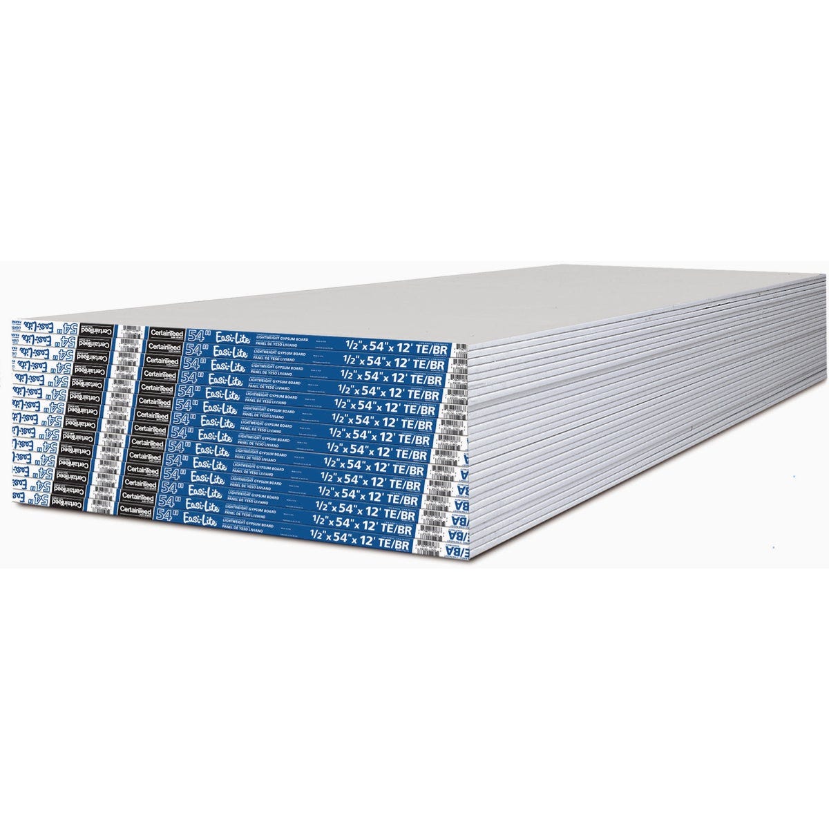 Certainteed 1/2 In. x 54 In. x 12 Ft. Easi-Lite Lightweight Gypsum Drywall Panel Certainteed 1/2 In. x 54 In. x 12 Ft. Easi-Lite Lightweight Gypsum Drywall Panel