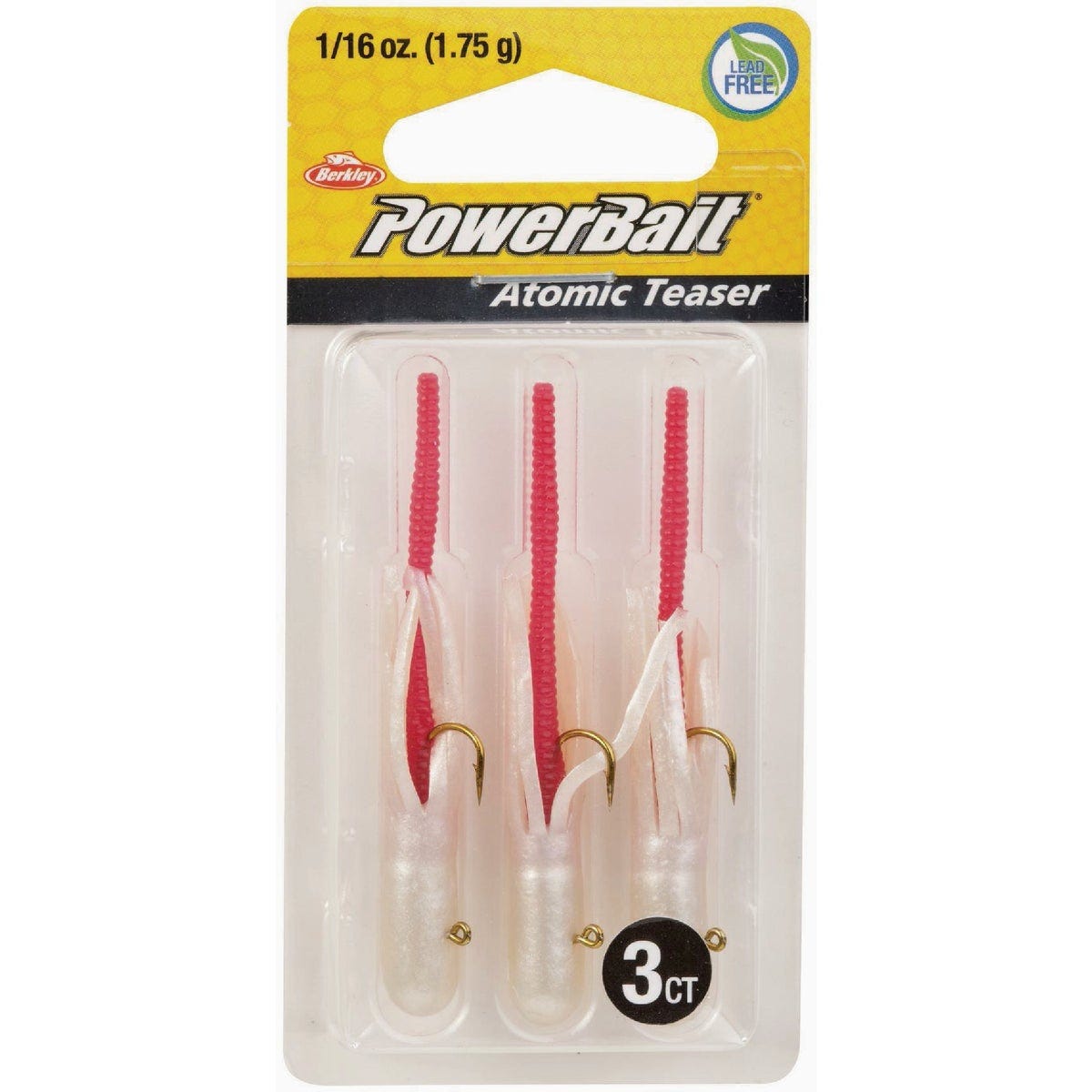 Berkley PowerBait Pearl/Orange Pre-Rigged Atomic Teasers (3-Pack)-