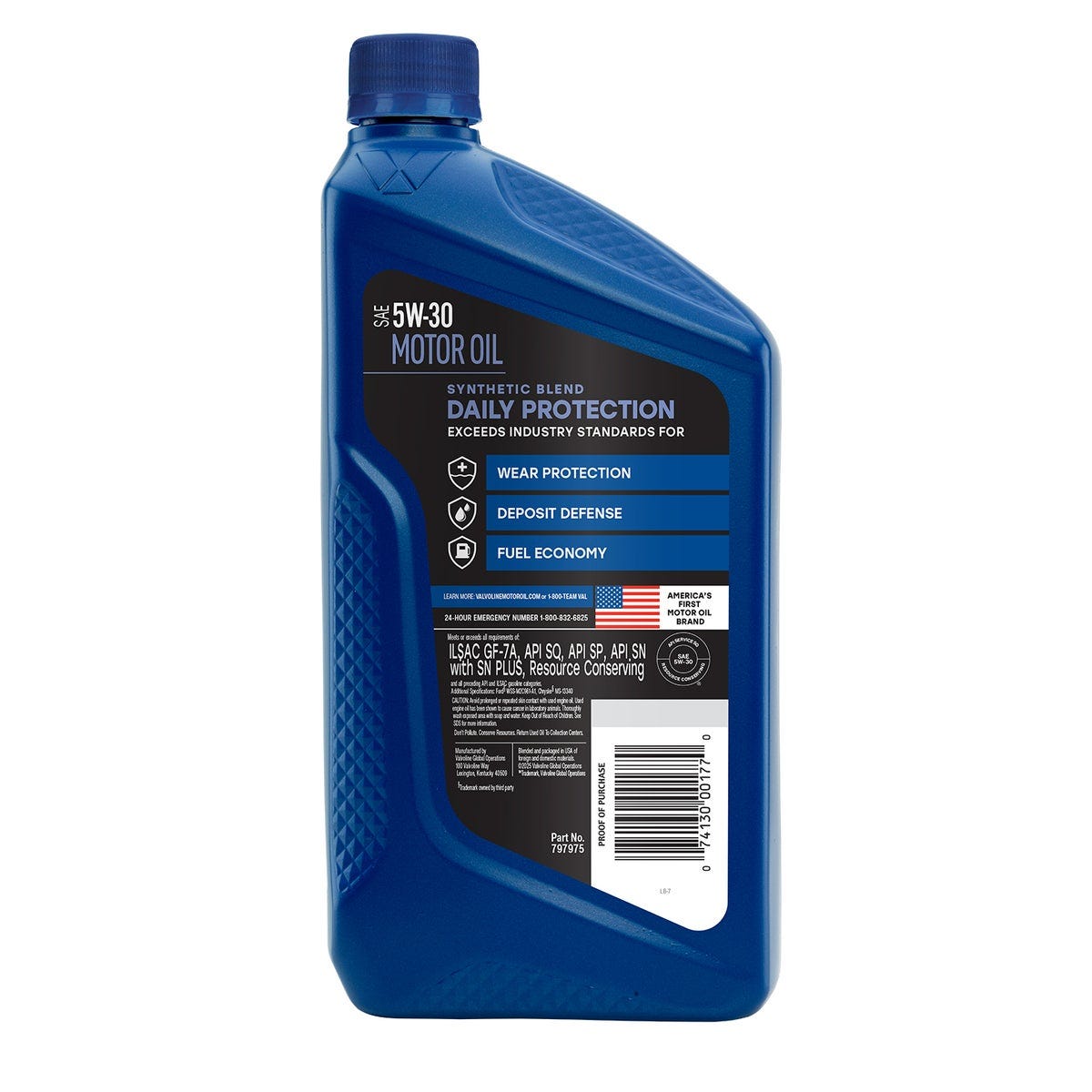 Valvoline 1 Qt. 5W-30 Daily Protection Synthetic Blend Motor Oil - photo 2