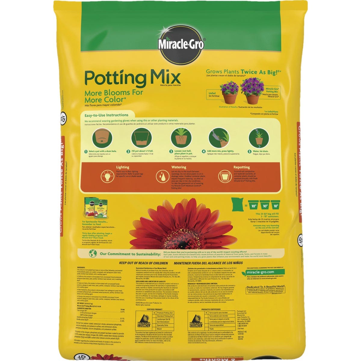 Miracle-Gro 25 Qt. Container Plant Potting Mix - photo 2 Miracle-Gro 25 Qt. Container Plant Potting Mix - photo 2