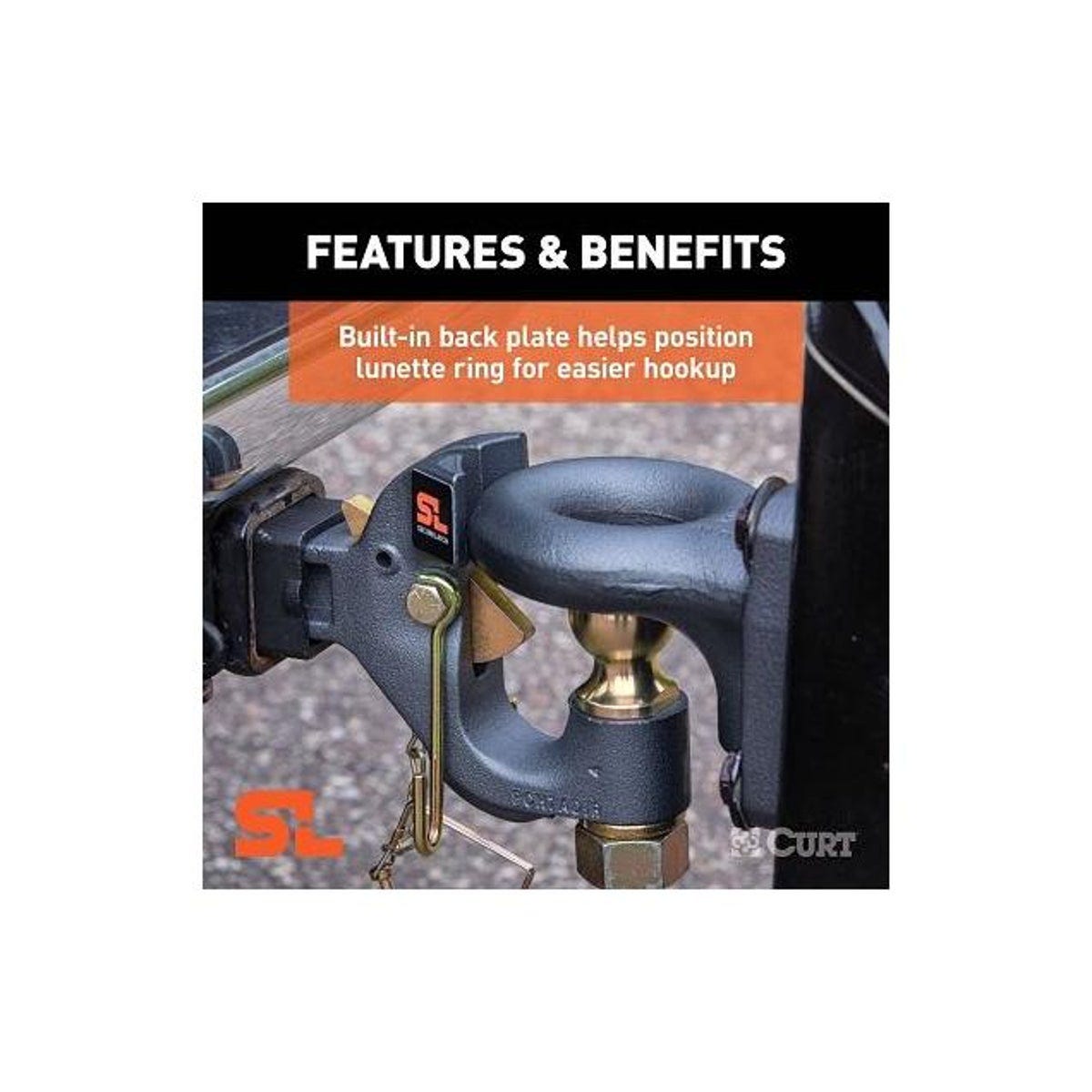 CURT Secure Latch Receiver-Mount Ball & Pintle Hitch - photo 3