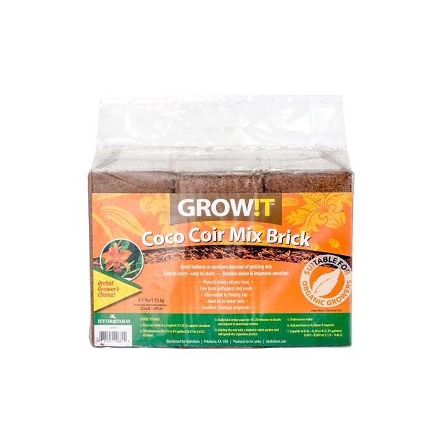 Hydrofarm Coco Coir Mix Brick Soil Conditioner (3-Pack)