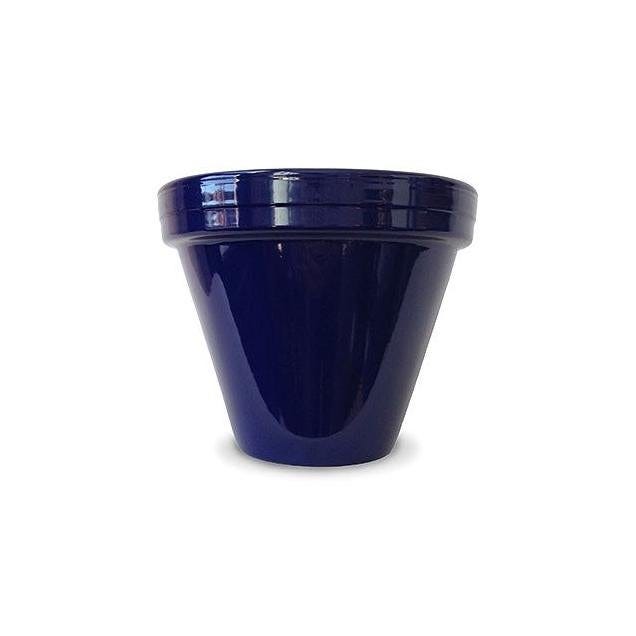 Ceramo 8.5 In. x 7.5 In. Cobalt Ceramic Flower Pot