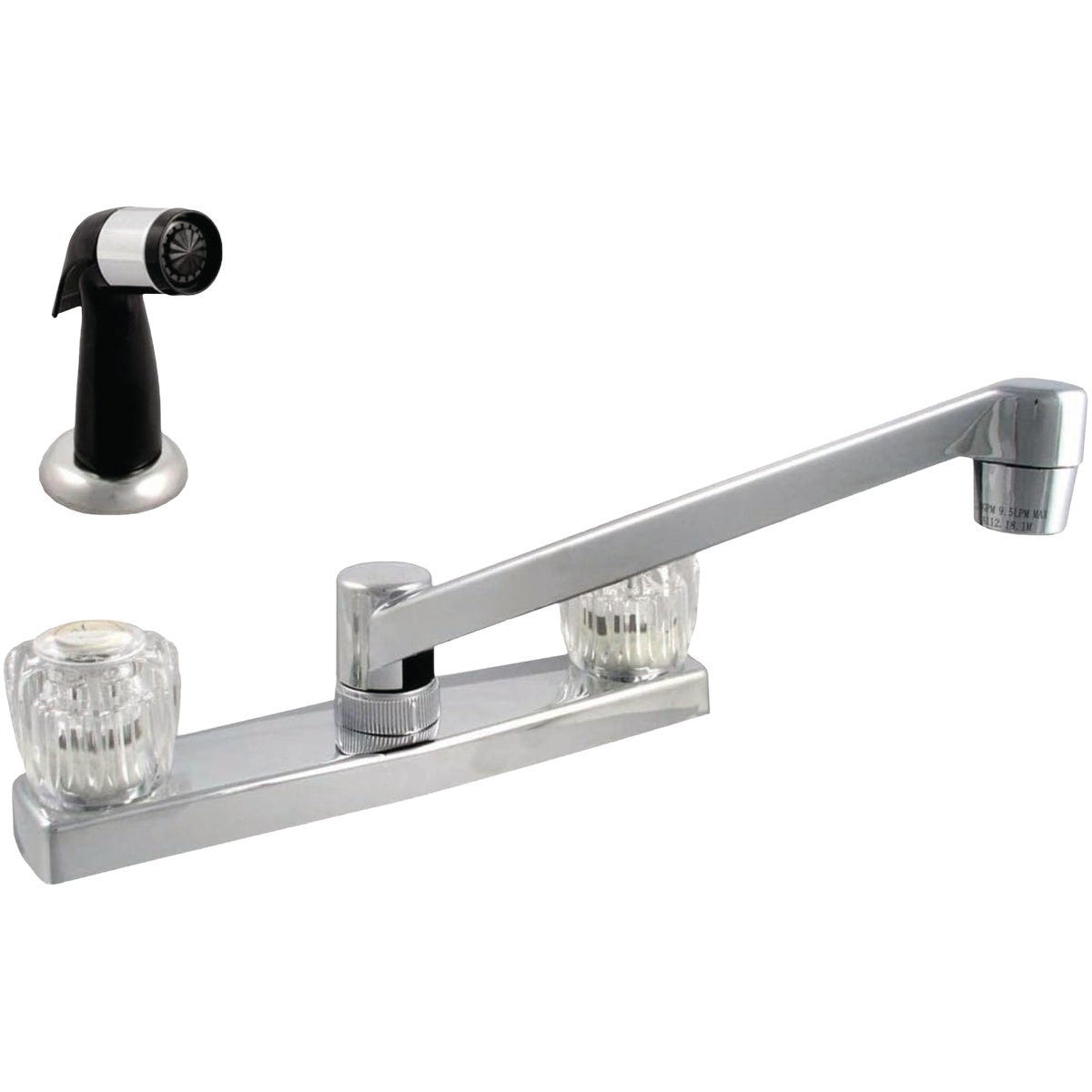 Homepointe 2-Handle Kitchen Faucet With Side Spray, Chrome Homepointe 2-Handle Kitchen Faucet With Side Spray, Chrome