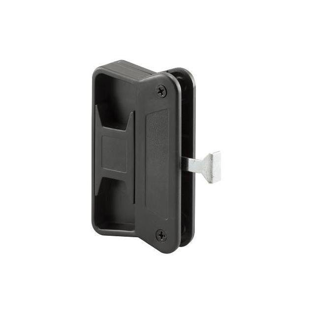 Prime-Line Black Plastic Sliding Screen Door Latch and Pull