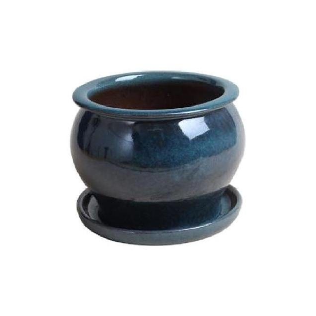 Trendspot 11 In. Aqua Blue Ceramic Studio Planter Trendspot 11 In. Aqua Blue Ceramic Studio Planter