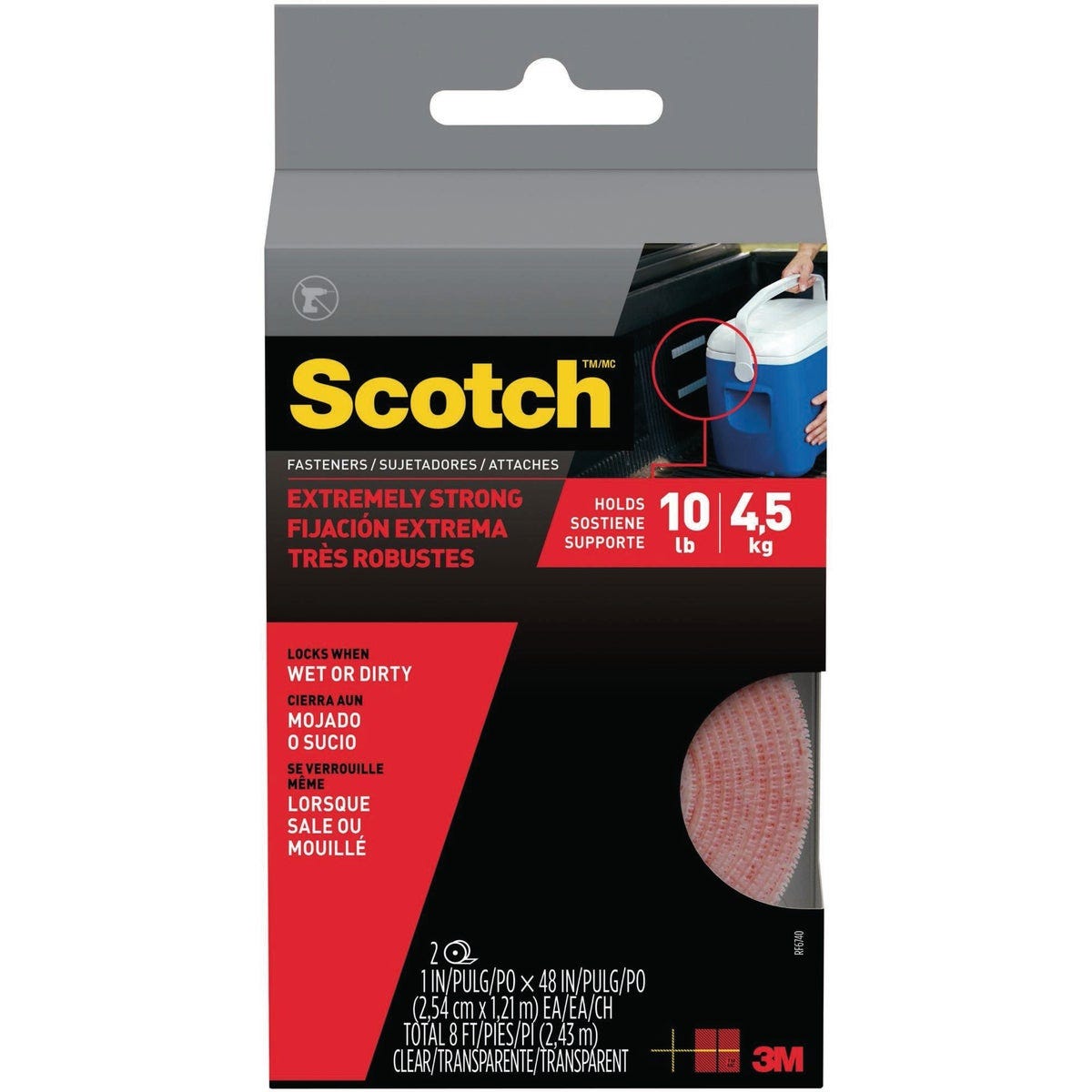 Scotch 1 In. x 4 Ft. Clear Extreme Fasteners Scotch 1 In. x 4 Ft. Clear Extreme Fasteners