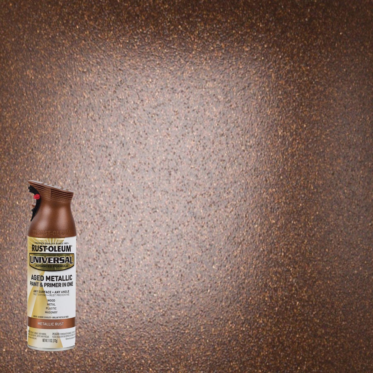 Rust-Oleum Universal 11 Oz. Metallic Spray Paint, Aged Metallic Rust ...