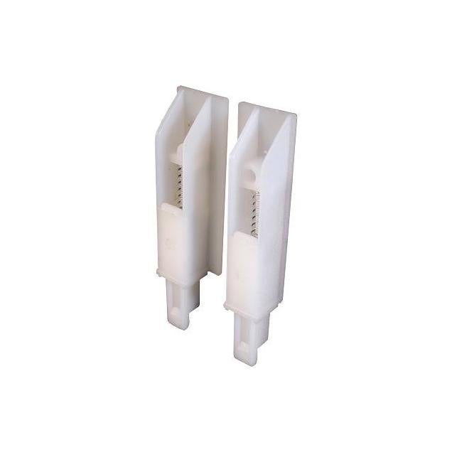 Prime-Line 2-Pack White Plastic Sliding Panel Door Bottom Guides