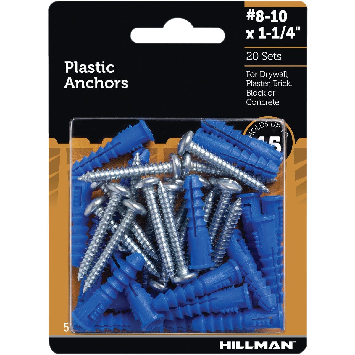 Hillman #12 - #14 - #16 Thread x 1-1/2 In. Green Ribbed Plastic Anchor (4-Count) - photo 2