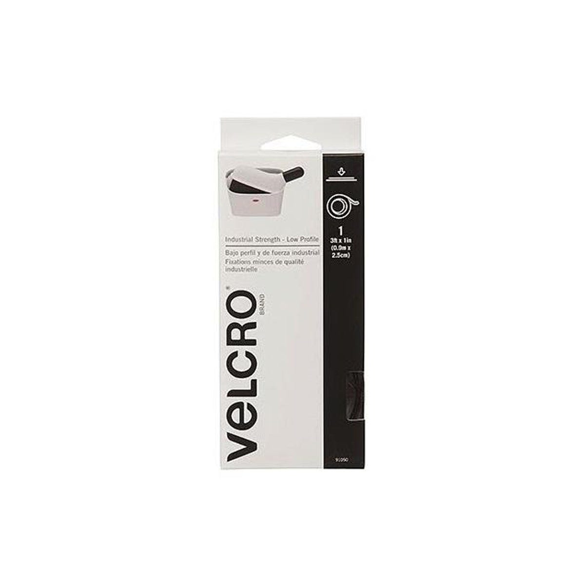 VELCRO Brand 3 Ft. x 1 In. Black Low Profile Industrial Strength Fastening Tape VELCRO Brand 3 Ft. x 1 In. Black Low Profile Industrial Strength Fastening Tape