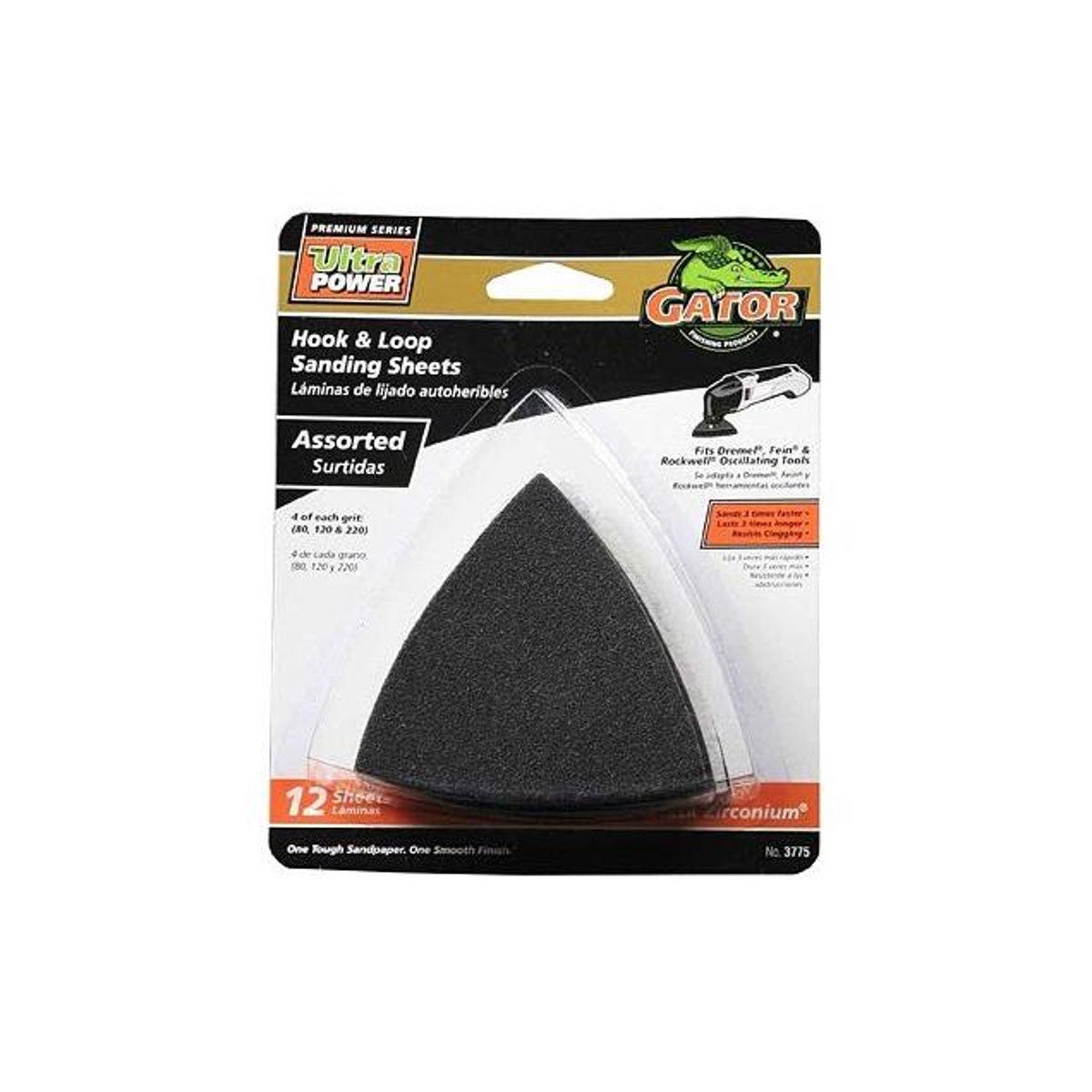 Gator 3 In. Assorted-Grit Hook & Loop Sandpaper (12-Pack)