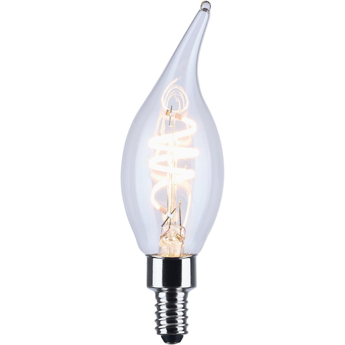 Satco Reminiscent 40W Equivalent Warm White Flame-Tip Gray Coil Filament Candelabra Decorative Light Bulb (2-Pack) - photo 3 Satco Reminiscent 40W Equivalent Warm White Flame-Tip Gray Coil Filament Candelabra Decorative Light Bulb (2-Pack) - photo 3