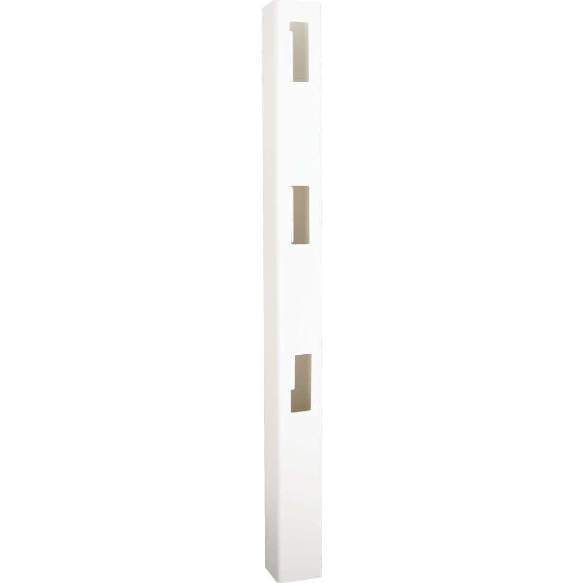 5 In. x 5 In. x 84 In. White Vinyl 3-Rail Fence Line Post - photo 2 5 In. x 5 In. x 84 In. White Vinyl 3-Rail Fence Line Post - photo 2