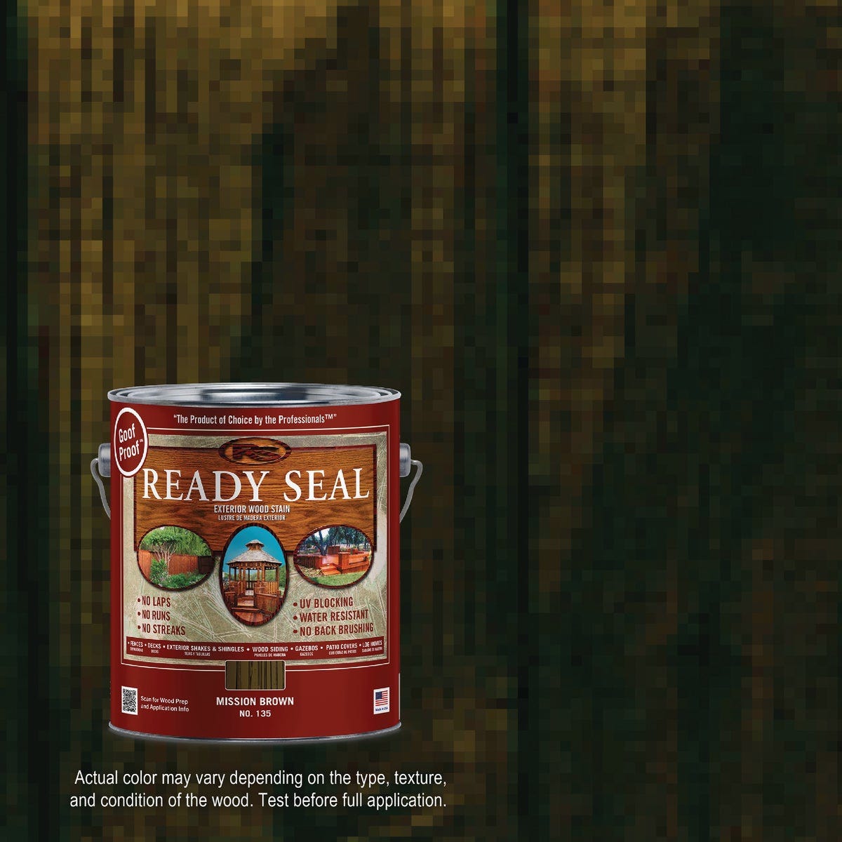 Ready Seal 135 Exterior Wood Stain and Sealer, Mission Brown, 1 Gal. Ready Seal 135 Exterior Wood Stain and Sealer, Mission Brown, 1 Gal.