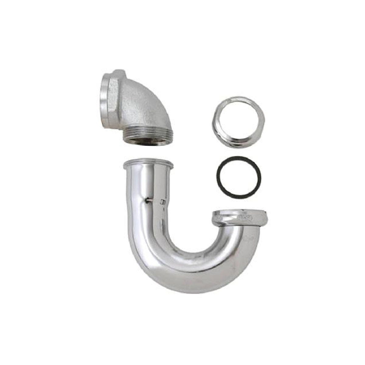 1-1/2 In. O.D. Tube 17-Gauge Chrome-Plated Brass Slip Joint with Cast Elbow