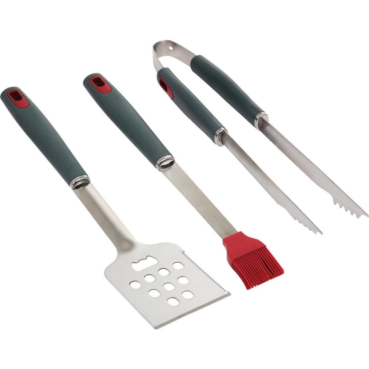 GrillPro Resin Handle Stainless Steel 3-Piece BBQ Tool Set GrillPro Resin Handle Stainless Steel 3-Piece BBQ Tool Set