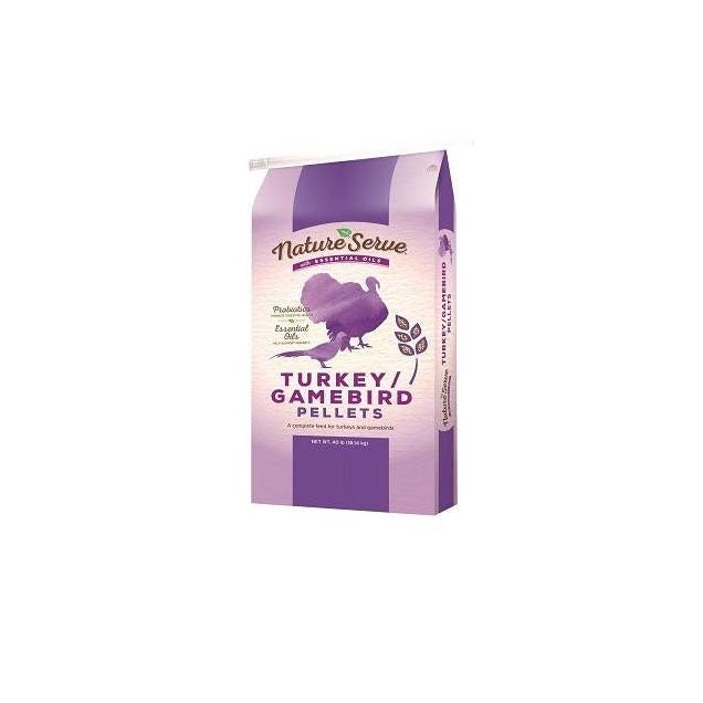 NatureServe 40 Lb. Turkey Gamebird Feed Pellets with Essential Oils
